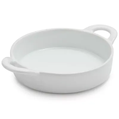 Sur La Table Porcelain Round Crème Brûlée Dish with Handles