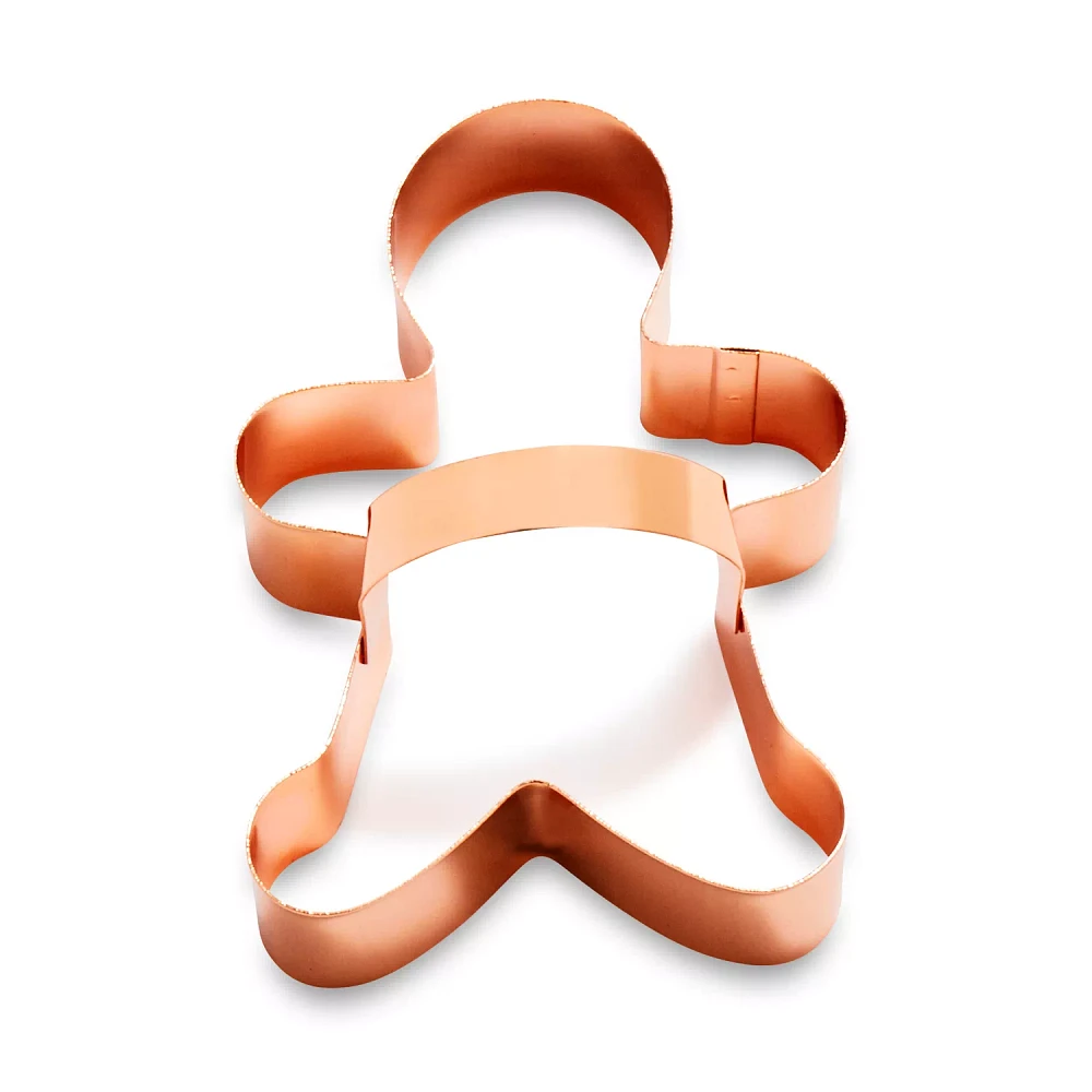 Sur la Table Copper-Plated Gingerbread Boy Cookie Cutter with Handle