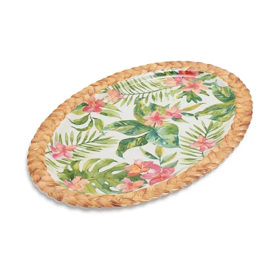 Sur La Table Palm Melamine Oval Platter, 21"