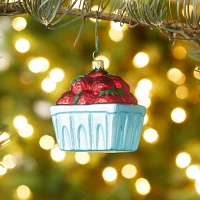 Sur La Table Berry Basket Glass Ornament