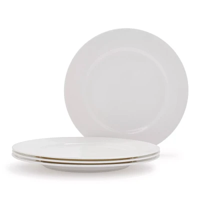 Fortessa Gourmet Essentials Bone China Classic Dinner Plates, Set of 4