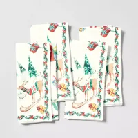 Sur La Table Snowy Village Napkins, Set of 4