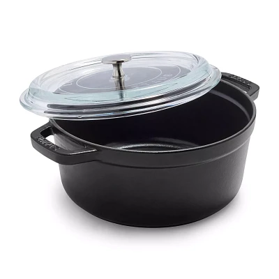 Staub Cast Iron Cocotte with Glass Lid