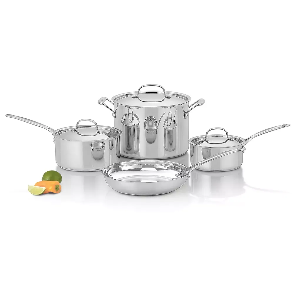 Cuisinart Chefs Classic Stainless Steel 7-Piece Cookware Set