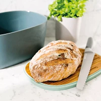 Leo 12.5" Bread Box with Cutting Board