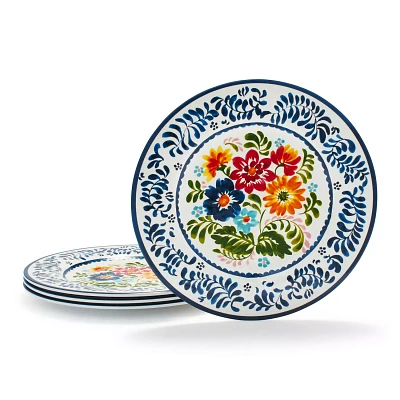 Sur La Table Flora Melamine Dinner Plates, Set of 4