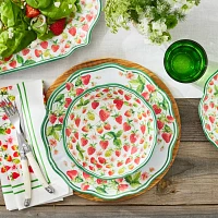 Sur La Table Wild Strawberry Melamine Dinner Plate