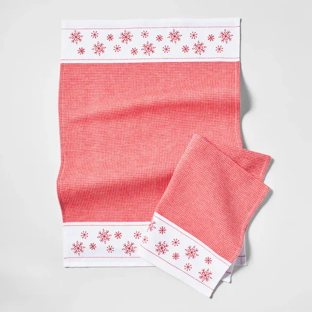 Sur La Table Snowflake Kitchen Towel & Potholder Set