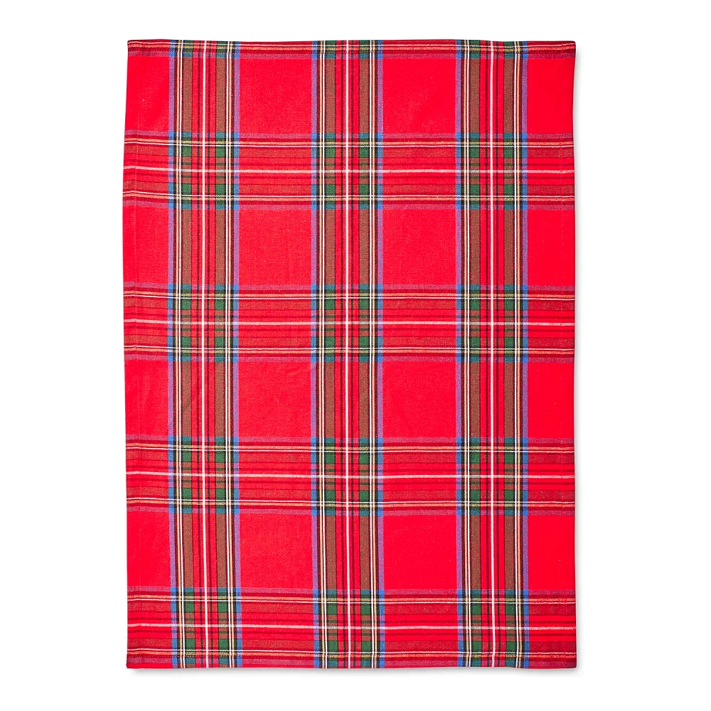 Sur La Table Christmas Plaid Kitchen Towel, 36" x 22"