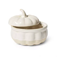 Sur La Table Reactive Glaze Pumpkin Bowl with Lid