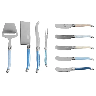 French Home Essential 9-Piece Laguiole Cheese Knife and Spreader Set