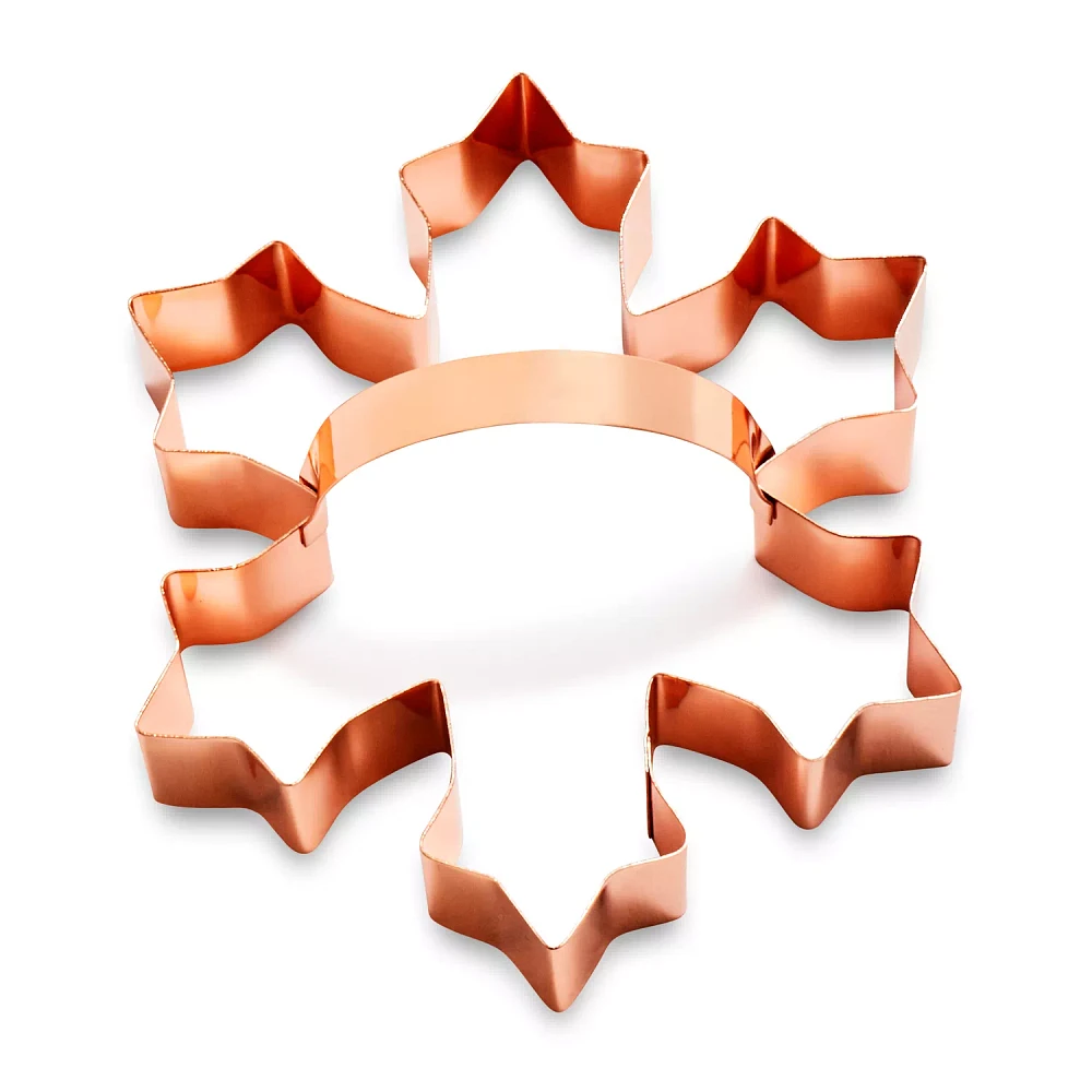 Sur la Table Copper-Plated Snowflake Cookie Cutter with Handle