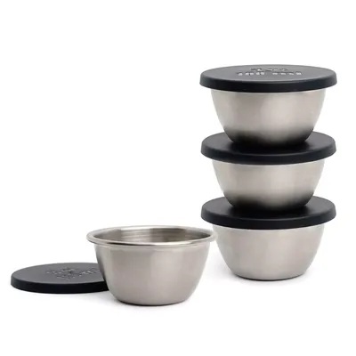 RSVP Stainless Steel Prep Bowls with Lids