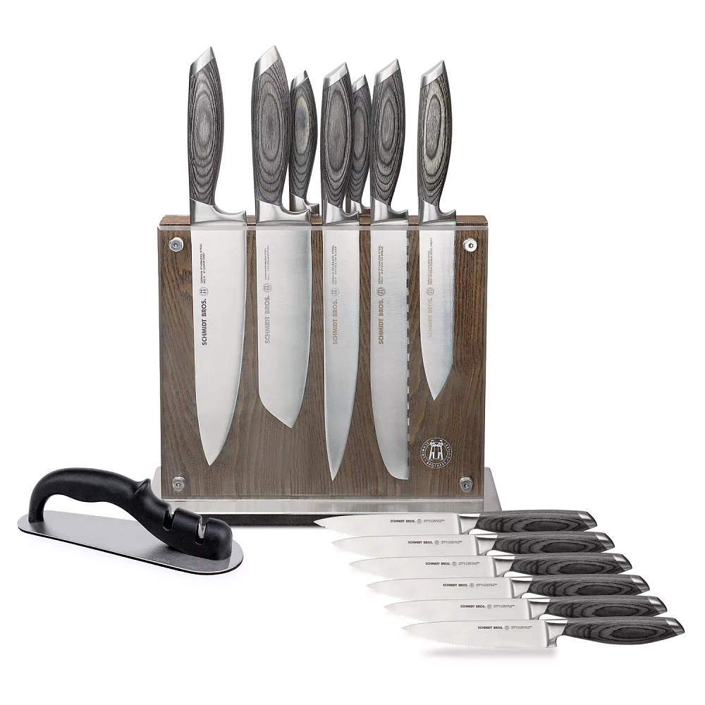 Schmidt Brothers Ash 15-Piece Knife Block Set