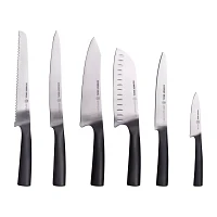 Schmidt Brothers Cutlery Carbon 6 7-Piece Knife Block Set