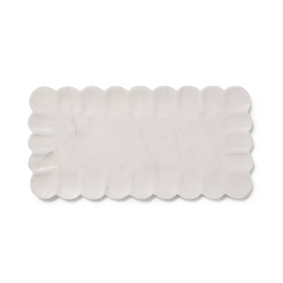 Sur La Table Rectangular White Marble Platter