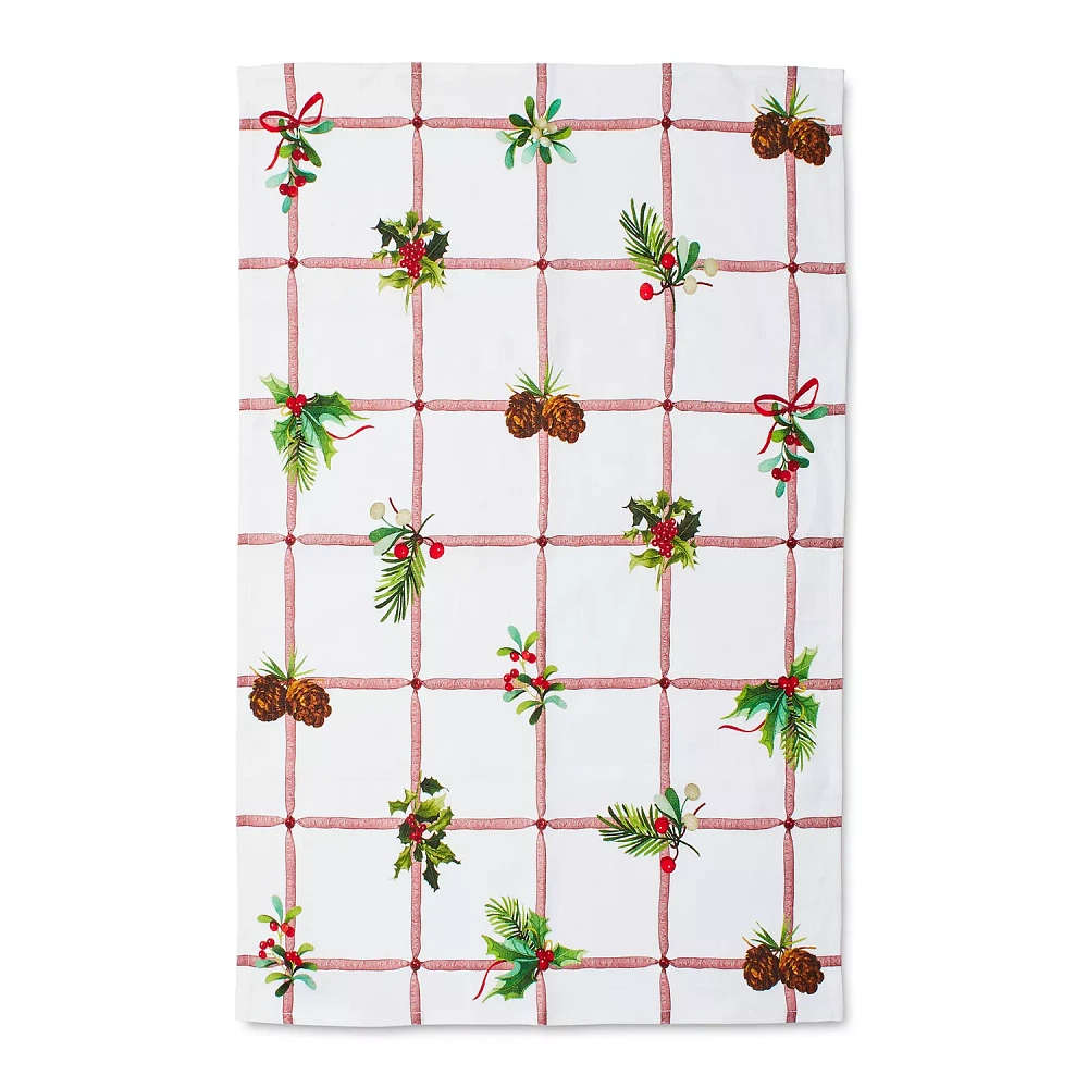 Sur La Table Holly Grid Kitchen Towel, 28" x 20"