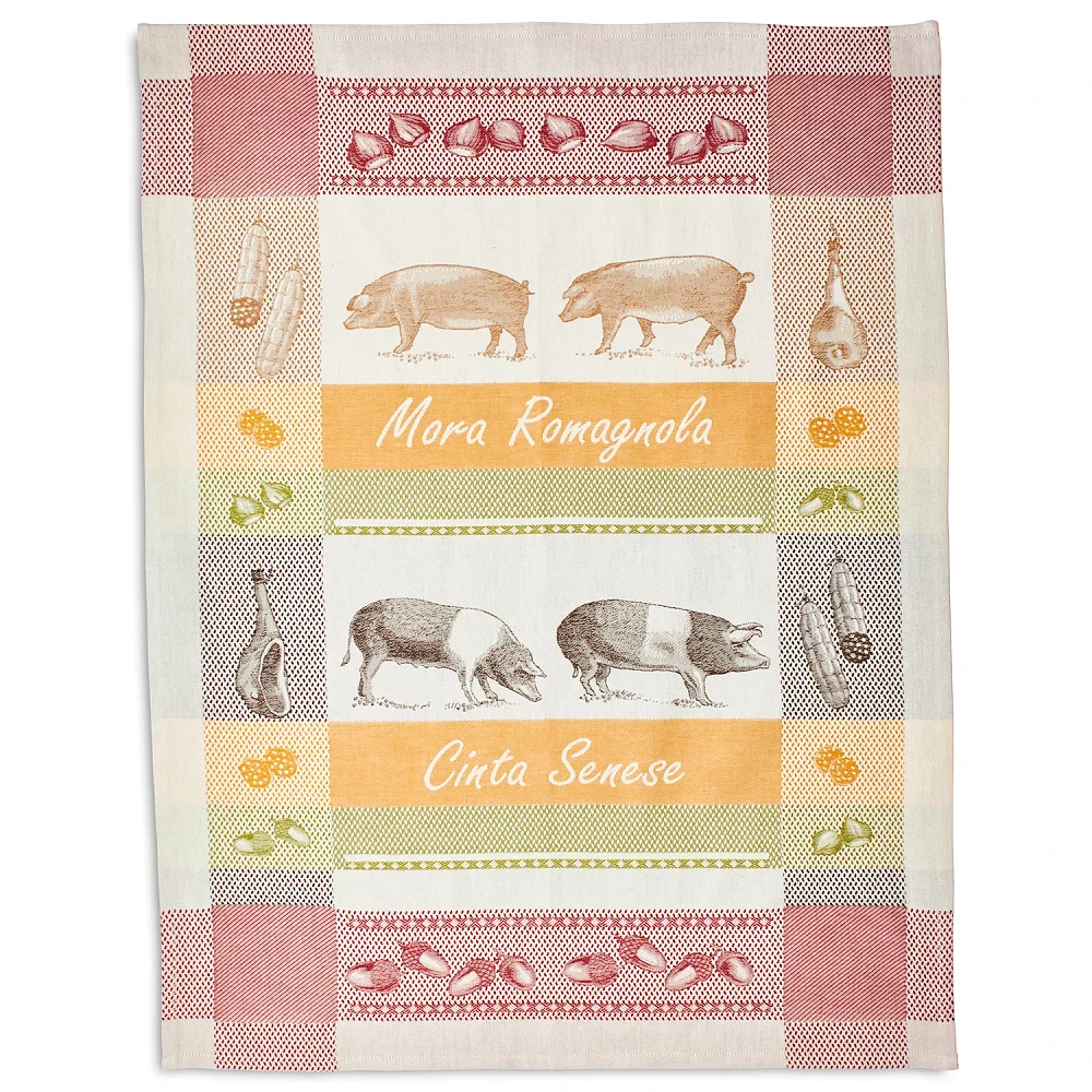 Sur La Table Pigs Jacquard Kitchen Towel, 30" x 22"