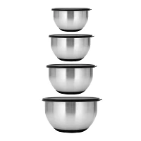 Berghoff Stainless Steel Mixing Bowls with Lids, Set of 8