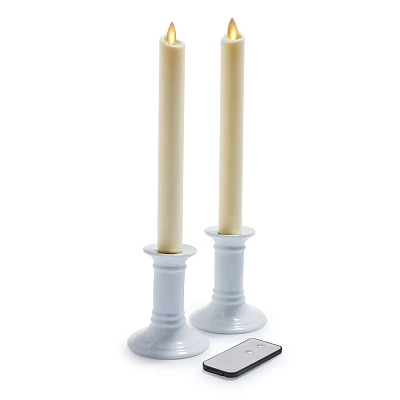 Sur La Table Flameless Taper Candles, Set of 2