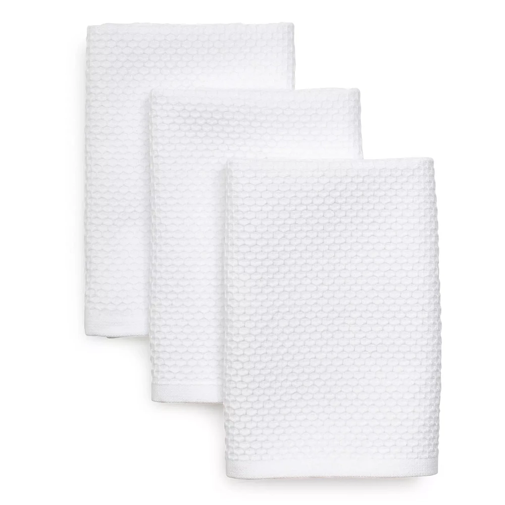 Sur La Table Dual-Sided Dishcloths, 11" x 13", Set of 3