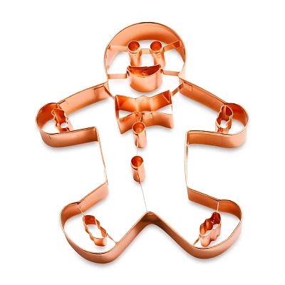 Sur La Table Large Gingerbread Man Copper-Plated Cookie Cutter