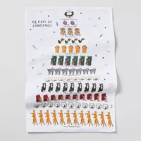 Sur La Table 12 Days of Cats Kitchen Towel