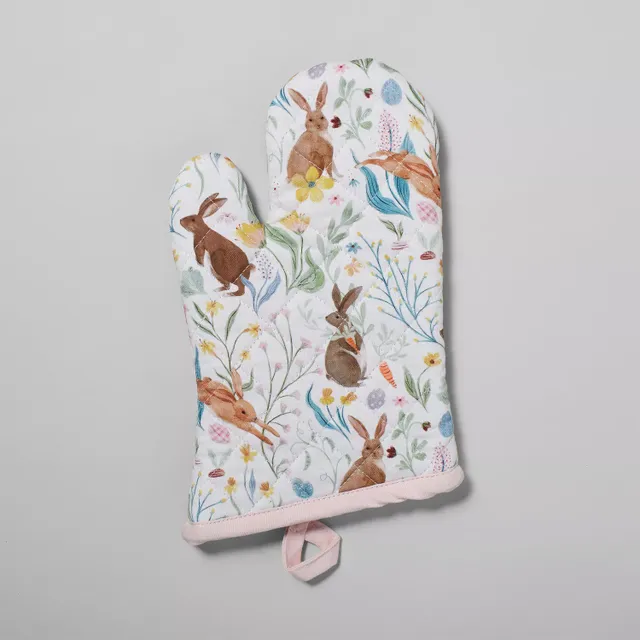 Milton & Goose Play Oven Mitt Set, Bunny Print