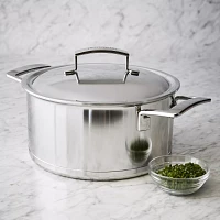 Demeyere Silver7 Stainless Steel Dutch Oven with Lid, 5.5 Qt.