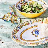 Sur La Table Floreale 4-Piece Melamine Serving Set