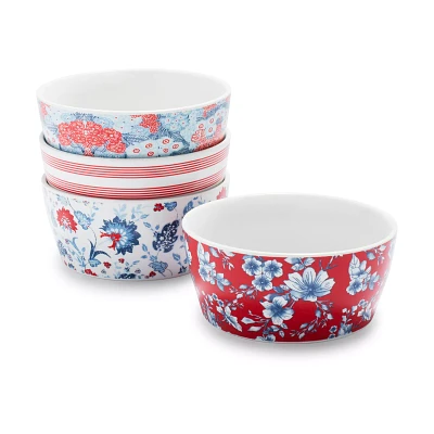 Sur La Table Pique-nique Floral Porcelain Bowls, Set of 4