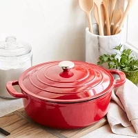 Sur La Table Enameled Cast Iron Round Wide Dutch Oven