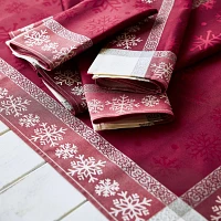 Sur La Table Jacquard Snowflake Christmas Table Runner, 108" x 18.5"