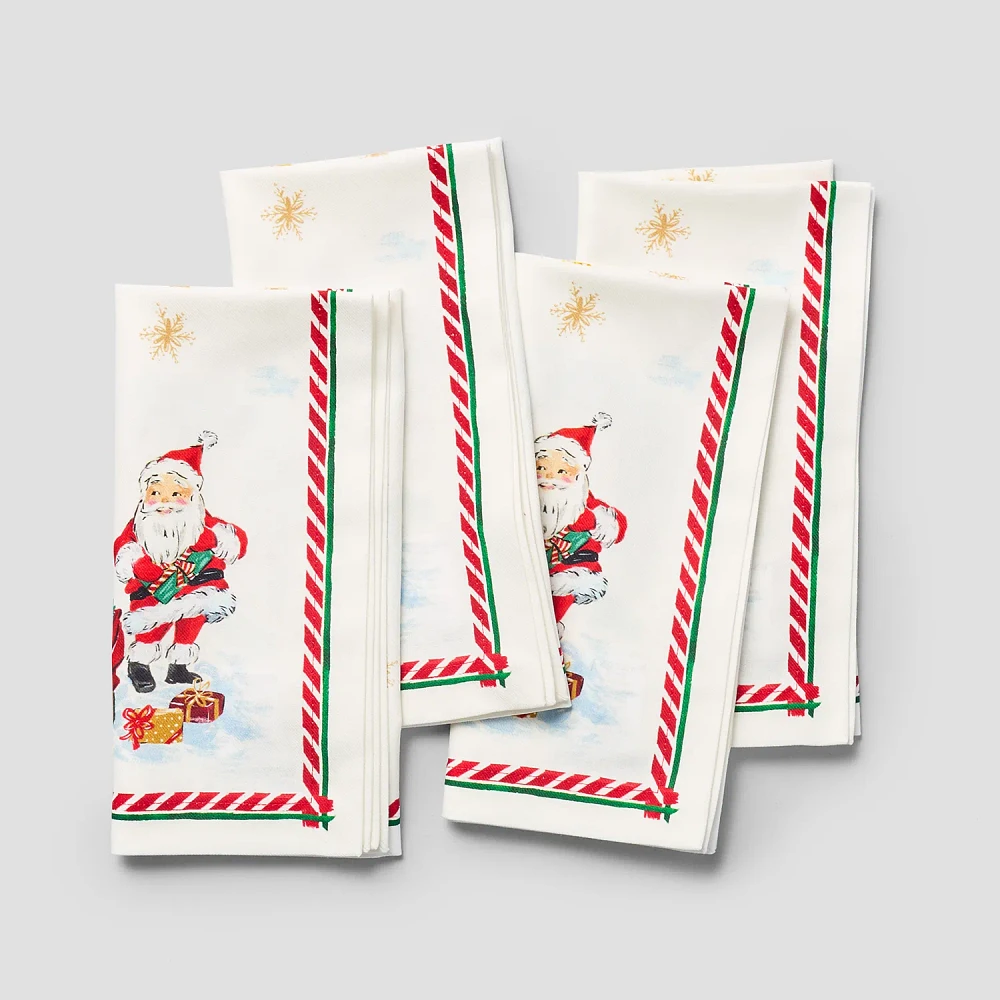 Sur La Table Snowy Village Napkins, Set of 4