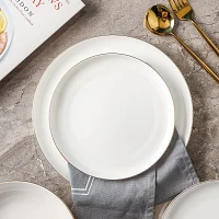 Stone Lain Gabrielle Bone China 12-Piece Round Dinnerware Set