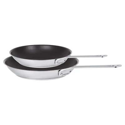 Cristel 1826 Nonstick Skillets, Set of 2, 8" & 10"