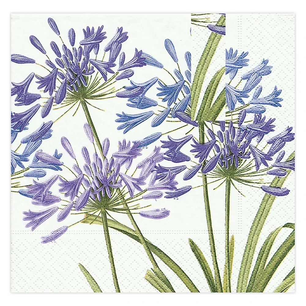 Agapanthus Cocktail Napkins, Set of 20