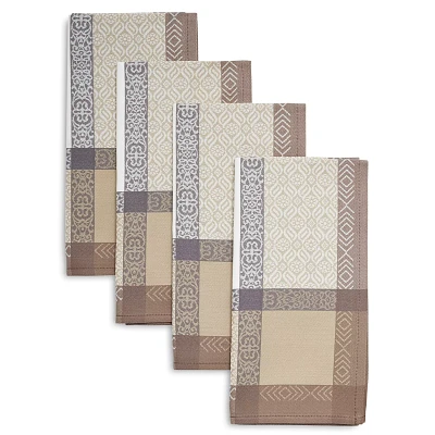 Sur La Table Viana Taupe Jacquard Napkins, Set of 4