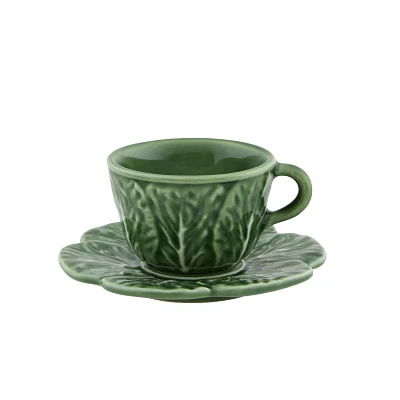 Bordallo Pinheiro Cabbage Espresso Cup and Saucer