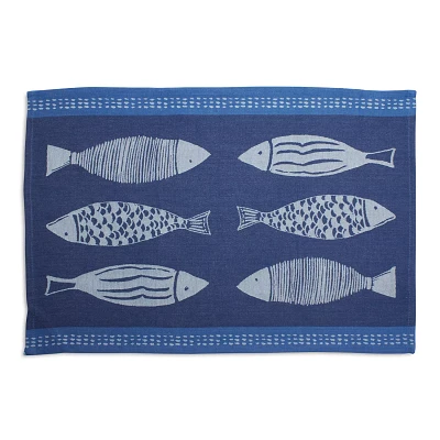 Sur La Table Jacquard Fish Kitchen Towel, 28" x 18"