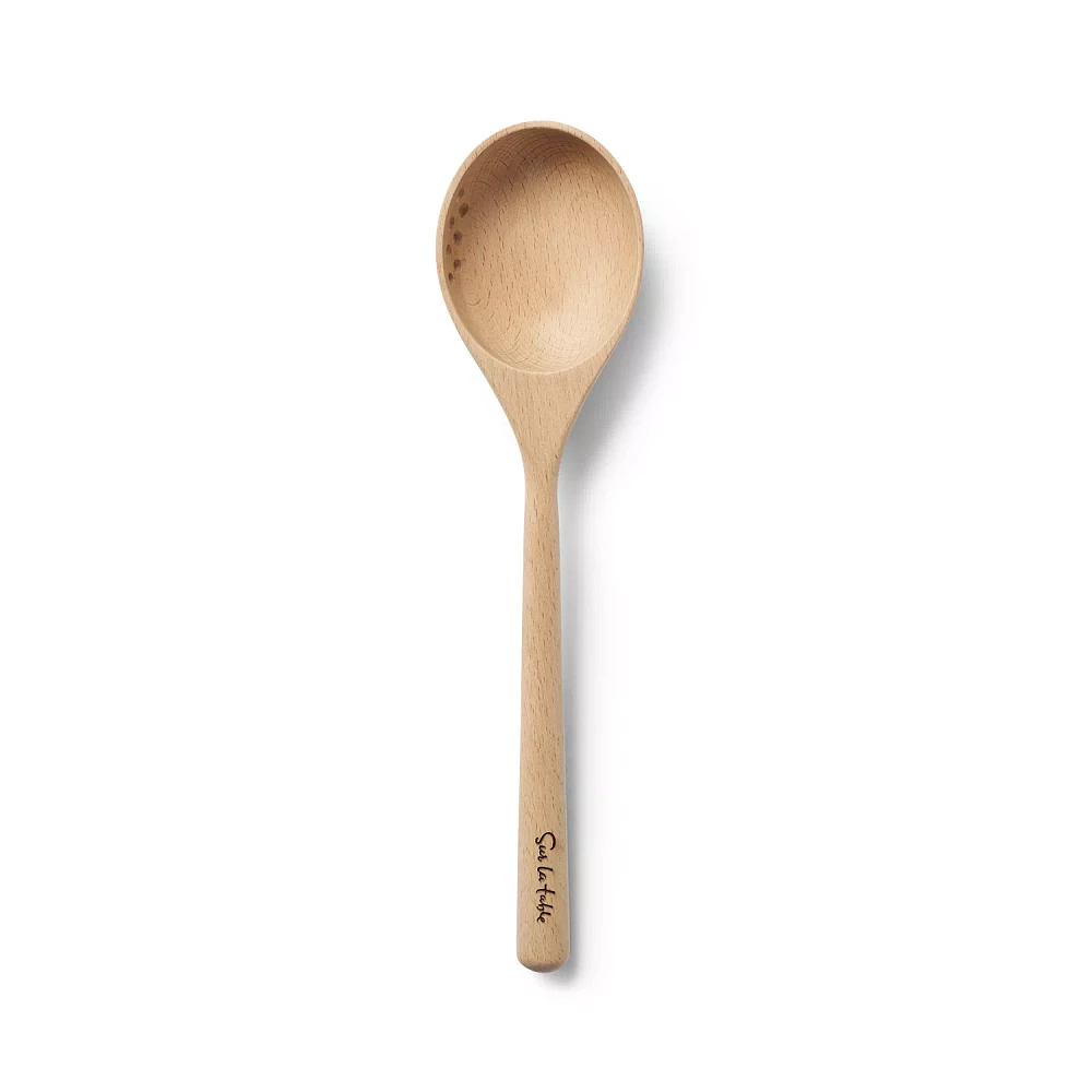 Sur La Table Beechwood Straining Spoon