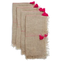 Sur La Table Stitch Natural Pink Napkins, Set of 4