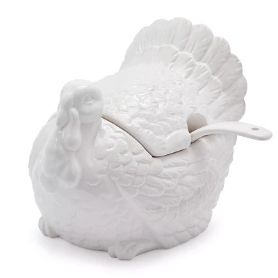 Sur La Table Embossed Turkey Tureen with Ladle