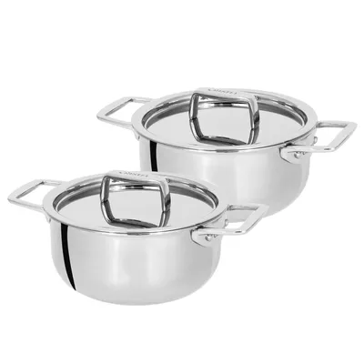 Cristel CastelPro Ultraply Mini Stewpots with Lids Set of 2