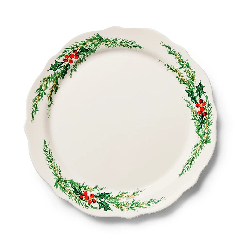 Sur La Table Snowy Village Round Platter