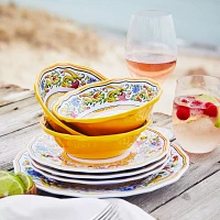 Sur La Table Floreale 16-Piece Melamine Dinnerware Set