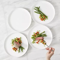 Fortessa Gourmet Essentials Bone China Coupe Dinner Plates, Set of 4