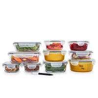 Sur La Table -Piece Glass Storage Container Set with Pen