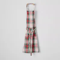 Sur La Table Snowy Village Plaid Apron