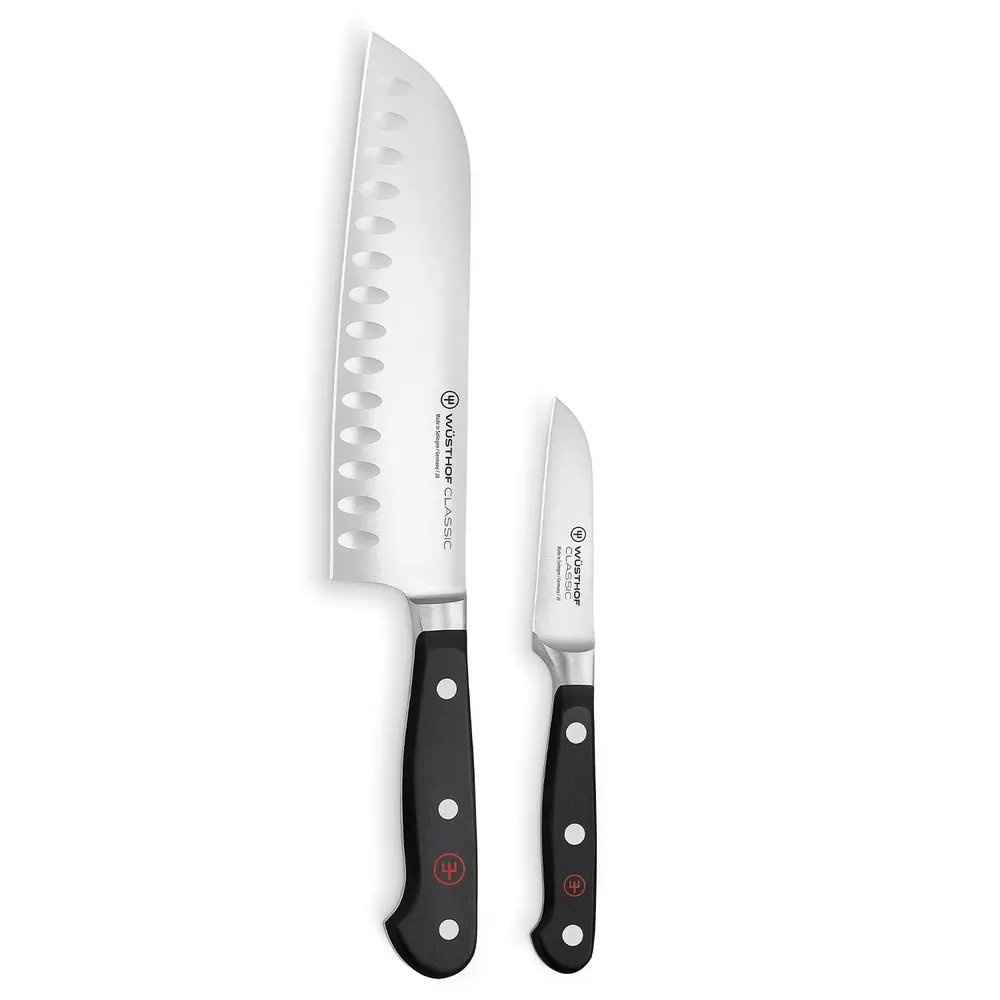 Wsthof Classic Hollow-Edge Santoku & Paring Knife Set